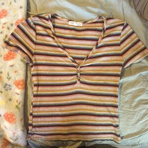 Socialite striped crop top